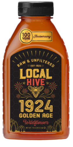Local Hive™ 100 Year Anniversary Wildflower Honey Perspective: front