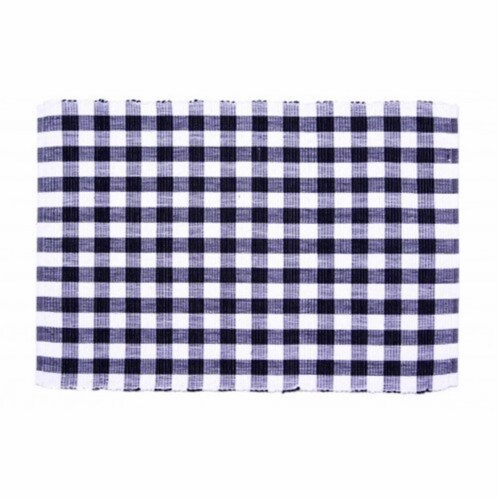 AG-01292S-4 19 in. Ribbed Placemats, Toro Black Check - Set of 4 Perspective: front