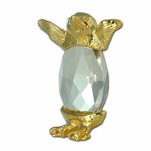 Penguin figurine handmade Bohemia lead crystal Perspective: front