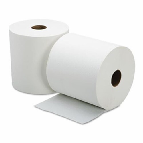 8 in. x 800 ft. 1-Ply Continuous Roll Paper Towel, White Perspective: front