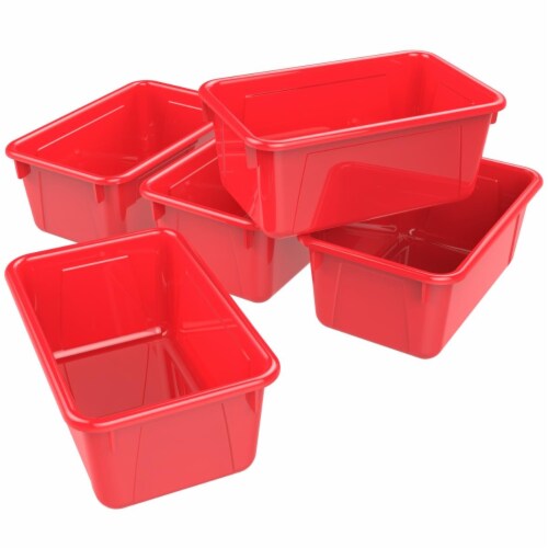 Classroom Small Cubby Bin, Red - Pack of 5 Perspective: front