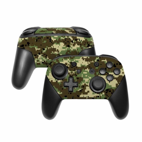 DecalGirl NSWP-DIGIWCAMO Nintendo Switch Pro Controller Skin - Digital Woodland Camo Perspective: front