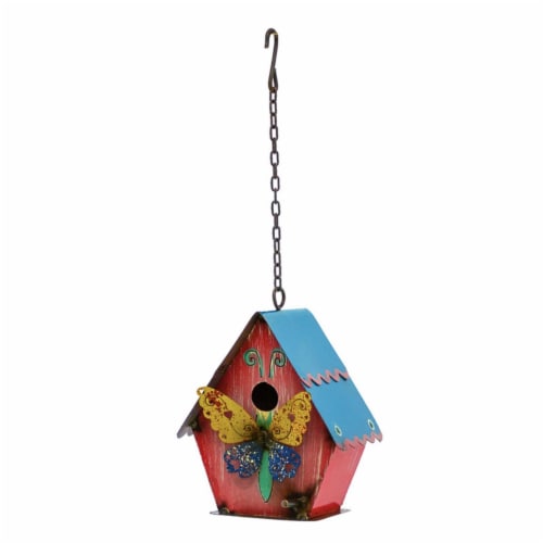 Rustic Arrow 101846 Metal Butterfly Birdhouse for Decor Perspective: front