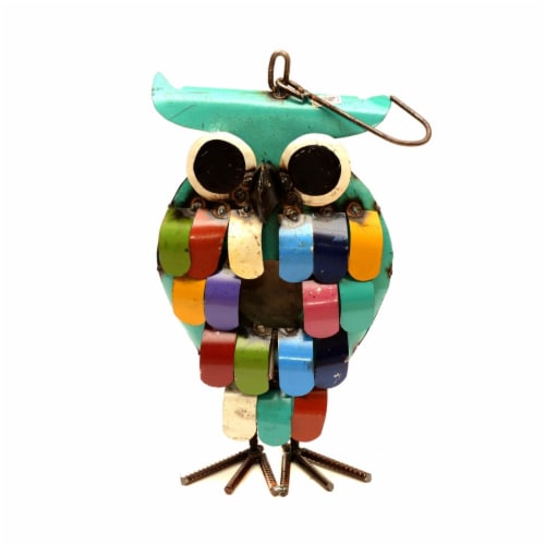 Rustic Arrow 10324 Distressed Owl Birdhouse for Decor Perspective: front