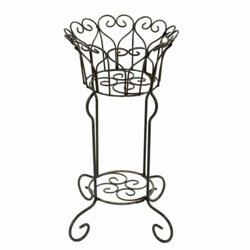 Rustic Arrow  Wrought Iron Planter Stand Perspective: front