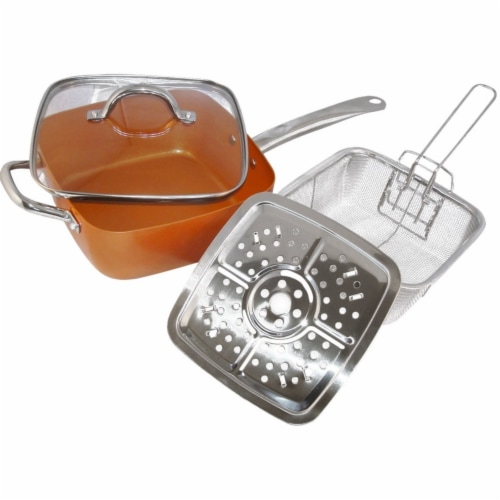 Cook Deep Square pan set Nonstick Copper Pan Chef 4 Piece Set