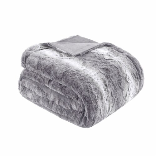 Grey fur bed runner best sale