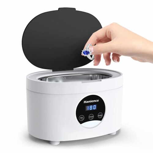 Hanience Ultrasonic 600 MI Portable Professional Jewelry Cleaner with 5 Timers Perspective: front