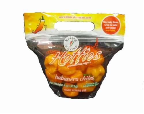 Bailey Farms Hotties Habanero Chile Peppers Perspective: front