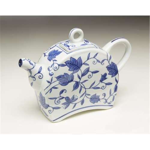 AA Importing 59786 Blue & White Teapot Perspective: front