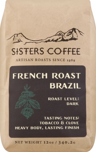Sisters Coffee Company French Roast Brazil Dark Roast Ground Coffee Perspective: front