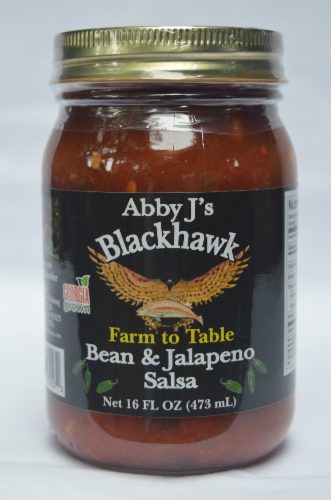 Abby J's Blackhawk Bean & Jalapeno Salsa Perspective: front