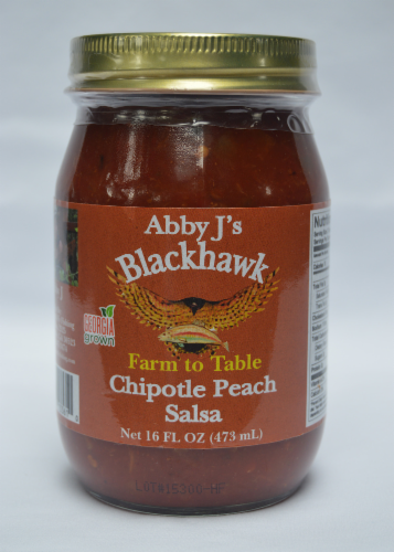 Abby J's Blackhawk Chipotle Peach Salsa Perspective: front