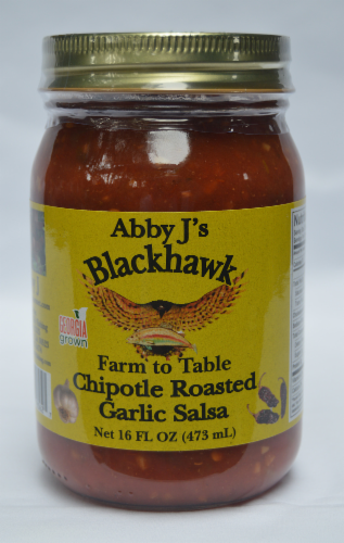 Abby J's Blackhawk Chipotle Roasted Garlic Salsa Perspective: front