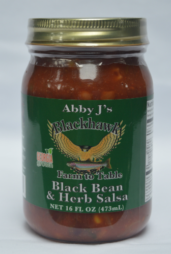 Abby J's Blackhawk Black Bean & Herb Salsa Perspective: front