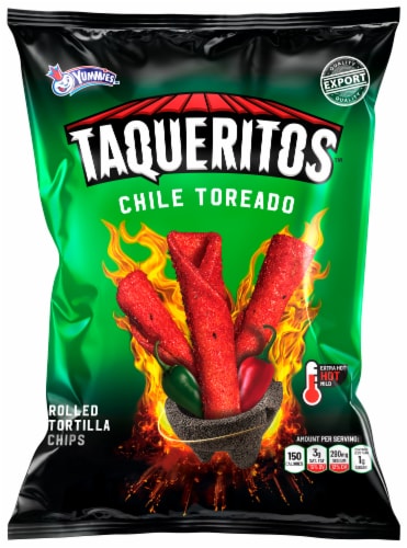 Taqueritos™ Chile Toreado Tortilla Chips Perspective: front