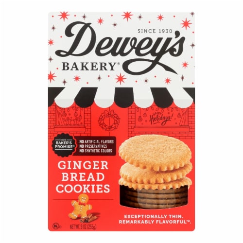 Deweys Bakery - Cookie Thins Gingerbread - Case of 6-9 OZ Perspective: front
