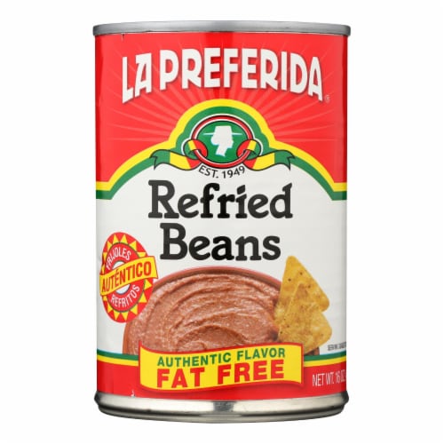 La Preferida Refried Beans - Fat Free - Case of 12 - 16 oz Perspective: front