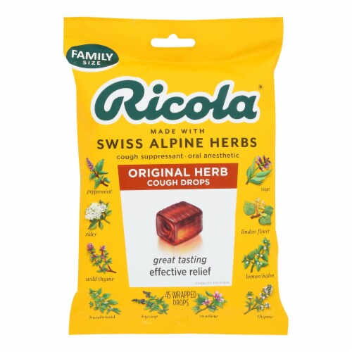 Ricola - Cough Drop Original Herb - Case of 6-45 CT Perspective: front