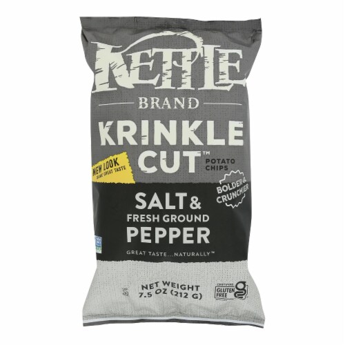 Kettle Brand - Krinkle Chps Slt&frsh Pepper - Case of 12-7.5 OZ Perspective: front