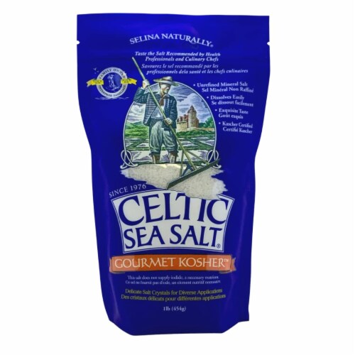 Celtic Sea Salt - Salt Bag Gourmet Kosher - Case of 6-1 LB Perspective: front