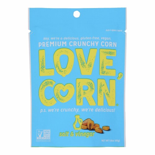 Love Corn - Roasted Corn Salt N Vinegar - Case of 10-1.6 OZ Perspective: front