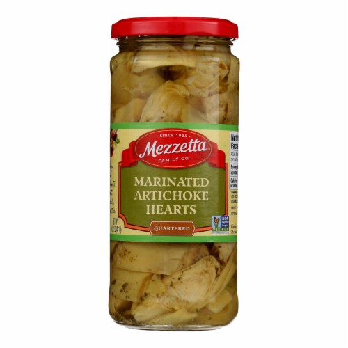 Mezzetta Marinated Artichoke Hearts - Case of 6 - 14.5 OZ Perspective: front