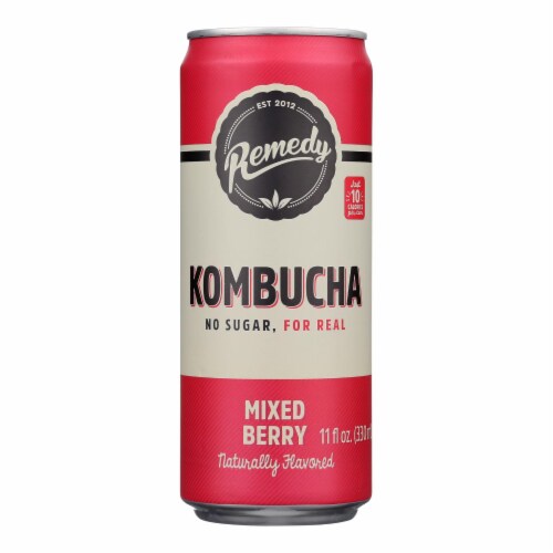 Remedy - Kombucha Mixed Berry - Case of 12-11 FZ Perspective: front