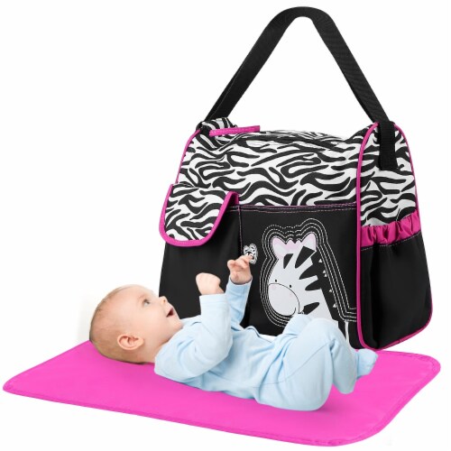 Baby Nappy Diaper Duffel Shoulder Bags with Wipeable Changing Pad Perspective: front
