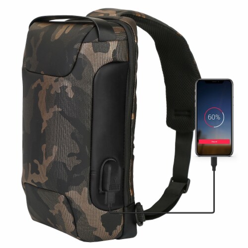Men s Anti theft Sling Backpack with USB Charging Port 1 Count Pick n Save