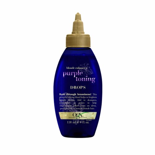 Ogx Blonde Enhanced Purple Toning Drops Pre Lightened Natural Hair Color Treatment 4 Fl Oz 1 Pack 4 oz Foods Co