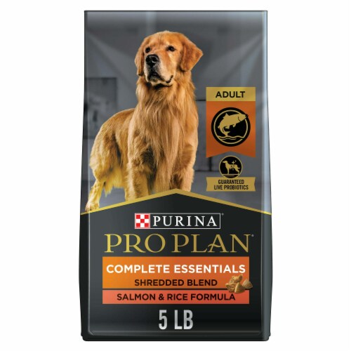Purina Pro Plan High Protein Dog Food Shredded Blend Salmon Rice Formula 5 lb. Bag 1 Pack QFC