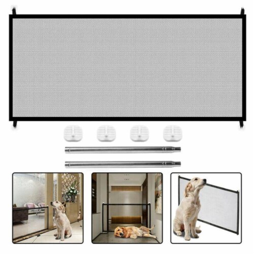 adawe store Portable Mesh Safety Gate Guard for Stairs Doors Pets Dog Cat Baby 1 Pack Pick n Save