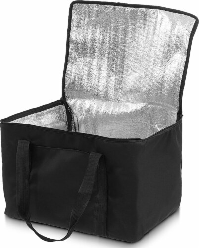 APQ Supply Black Insulated Shopping Bags Heavy Duty Grocery Food Delivery Bag Pack of 2 Harris Teeter