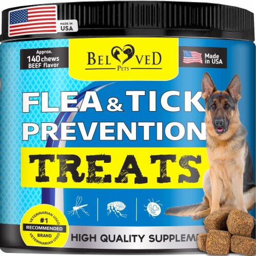 Beef Flavored Flea Tick Prevention Chewables for Pets Daily Protection 1 Pack Mariano s