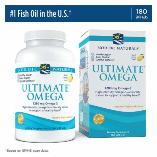 Nordic Naturals - Ultimate Omega Softgels - Lemon - 1280 mg - Fish Oil