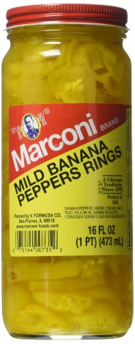 Marconi Mild Banana Pepper Rings Perspective: front
