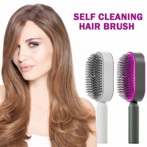 Smilegive Women s Fashion 3D Hair Growth Comb Self Cleaning Hairbrush Massage Scalp 1 Ct Fry s Food Stores