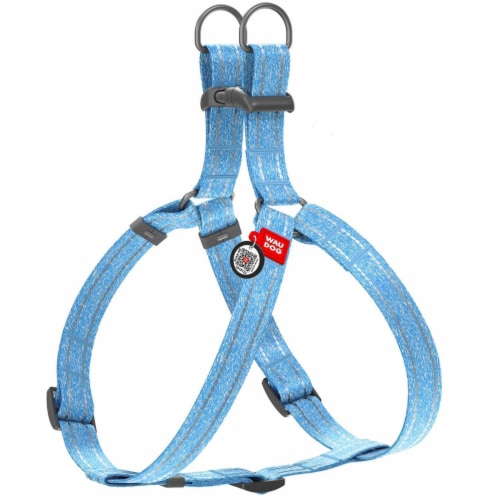 Waudog Eco Friendly Cotton Dog Harness Reflective M Size 23 32 Blue 1 Ct Baker s