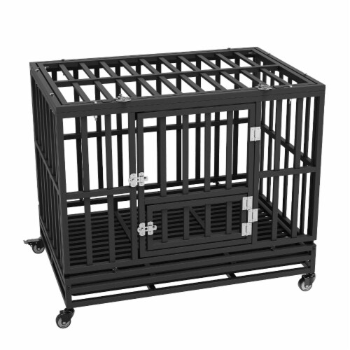 Vevor Heavy Duty Dog Crate 3 Door Kennel For Medium To Large Dogs 1 Ct Fred Meyer