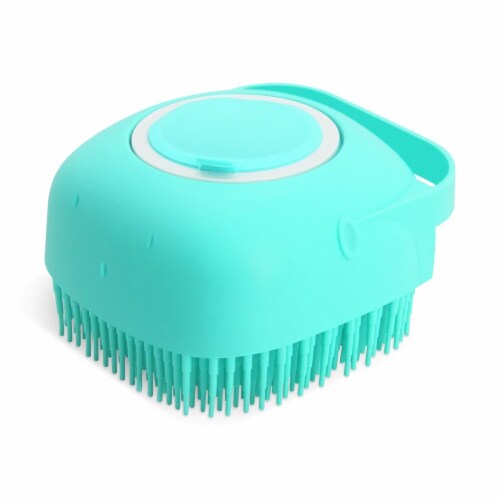 Smilegive Pet Shampoo Massager Brush Silicone Grooming Scrubber For