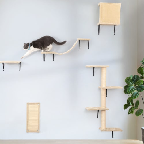 FX070 - Wall Mounted Climber Set For Cats Perspective: front