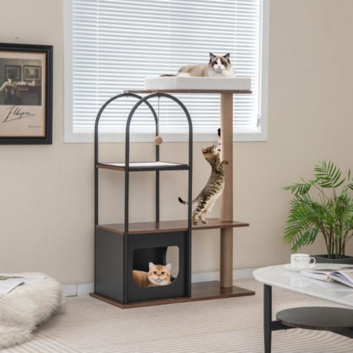 Hooya Imp. Exp. 47 Inch Tall Cat Tree Tower with Top Perch Metal Frame 1 Ct Pick n Save