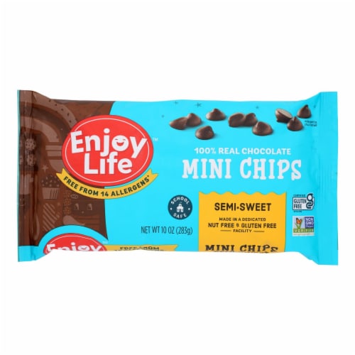 Enjoy Life Baking Chocolate Mini Chips Semi-sweet Gluten Free 10 Oz Case Of 12 Perspective: front