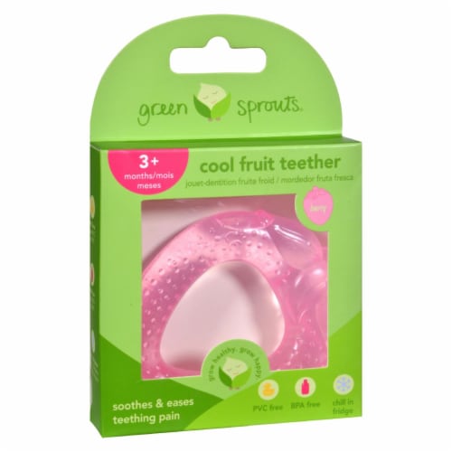 Green Sprouts Cool Soothing Teether Ring Pink Strawberry 1