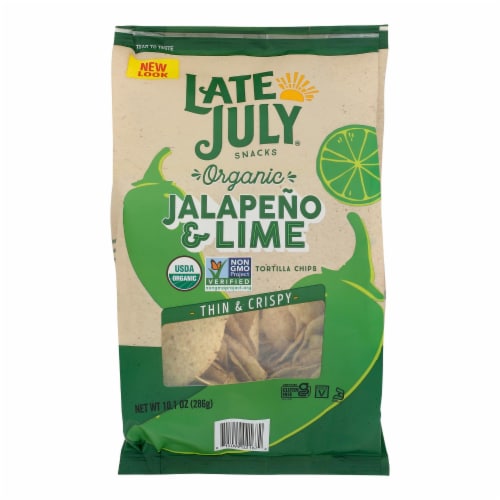 Late July Snacks - Tort Chip Jalap Lime - Case of 9-10.1 OZ Perspective: front