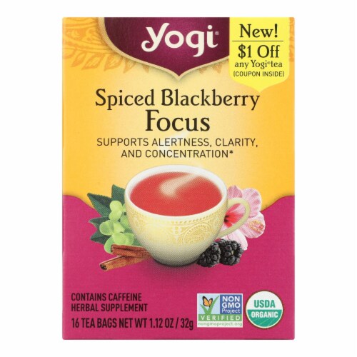 Yogi - Tea Spcd Blackbery Focus - Case Of 6-16 Bag Perspective: front