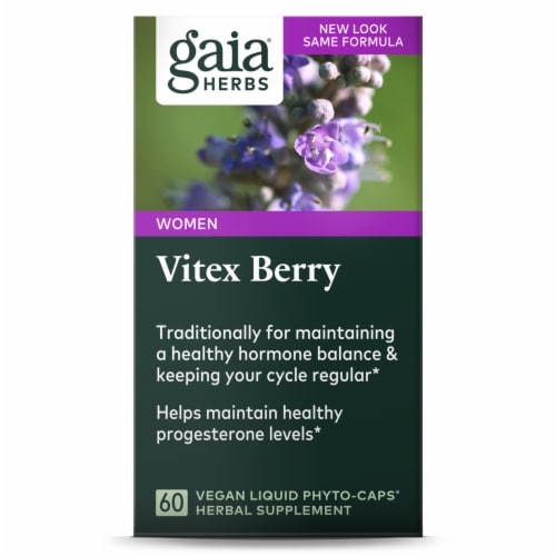 Gaia Herbs Vitex Berry Vegan Liquid Phyto-Caps Perspective: front