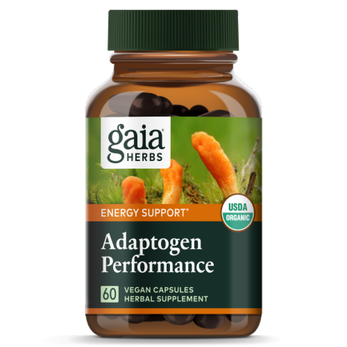 Gaia® Mushrooms Cordyceps Vegan Capsules Perspective: front