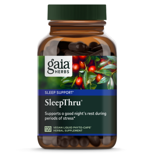 Gaia Herbs SleepThru Sleep Support Phyto-Caps Perspective: front